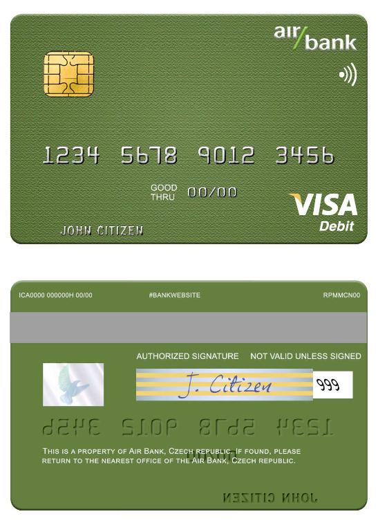 Czech Air Bank visa debit card